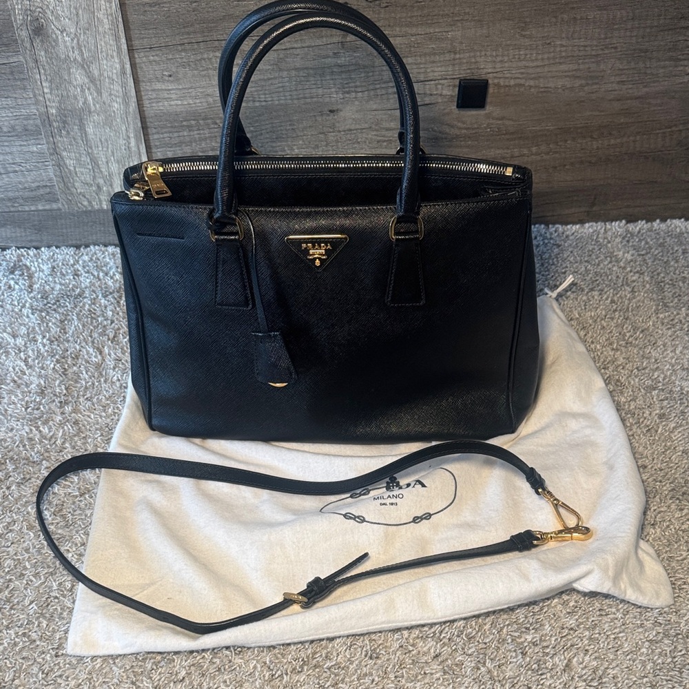 Large Black Prada Saffiano Bag